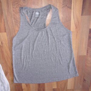 size  Large womens athletic work out gray tank top active wear